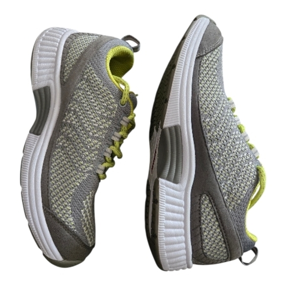 Gray and Yellow Athletic Sneakers - Picture 3 of 8